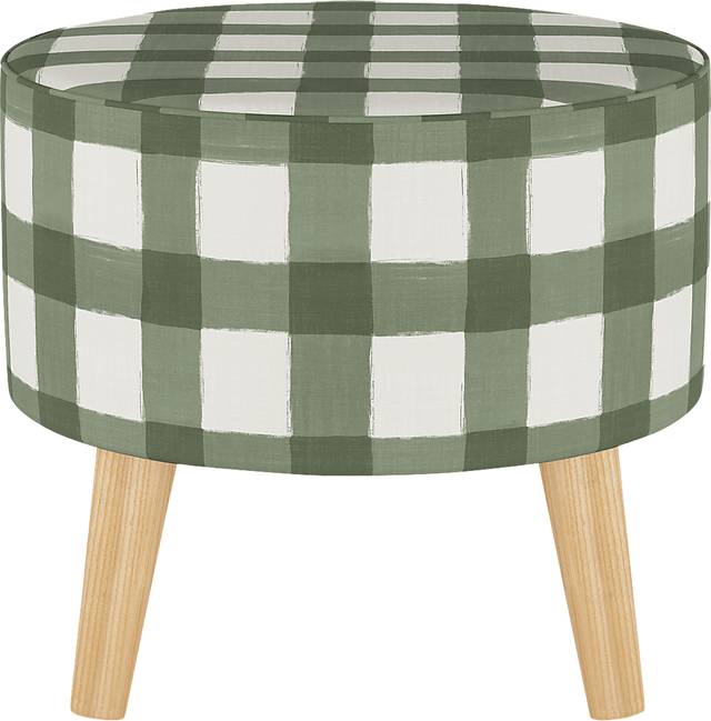 Deep Forest Sage Ottoman - Thumbnail - Image 2