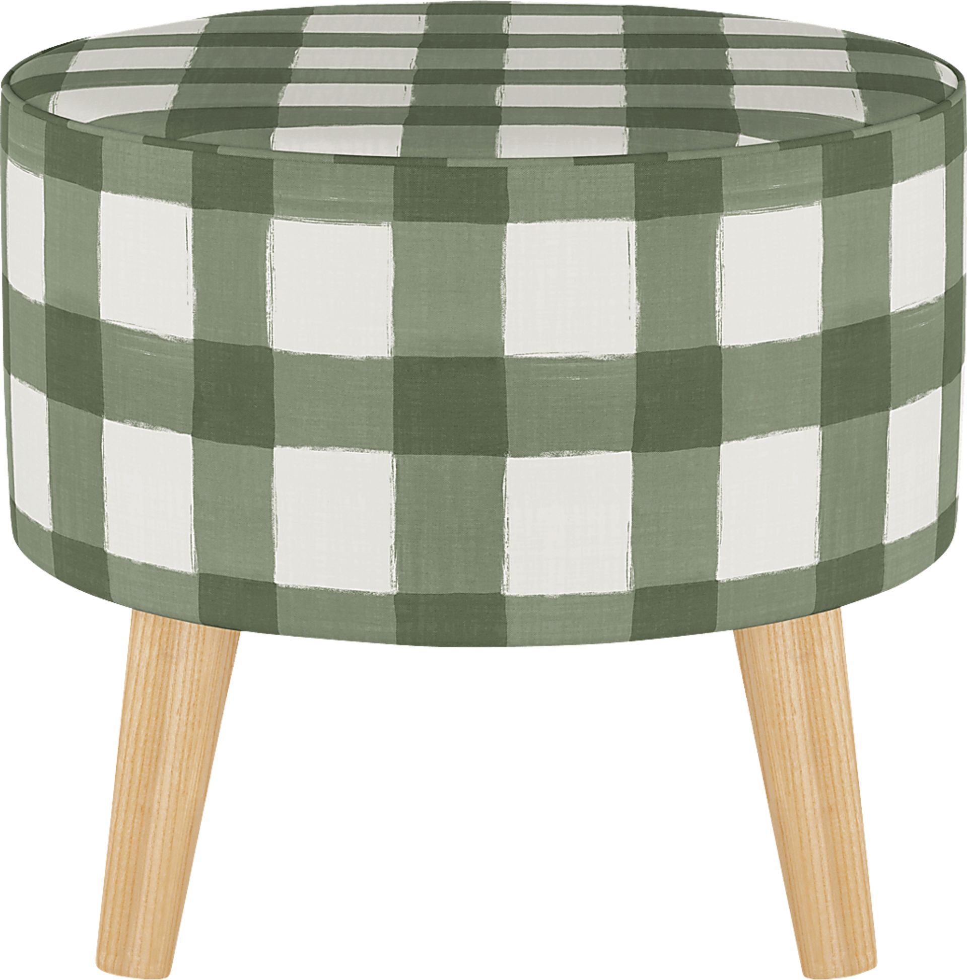 Deep Forest Sage Ottoman - Image 2