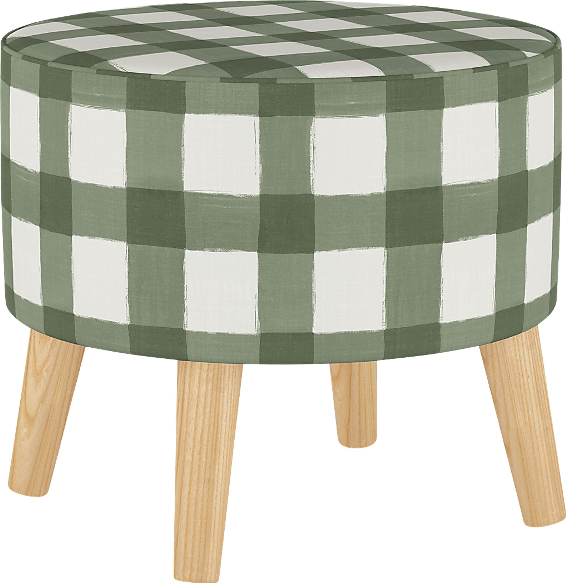 Deep Forest Sage Ottoman - Image 1