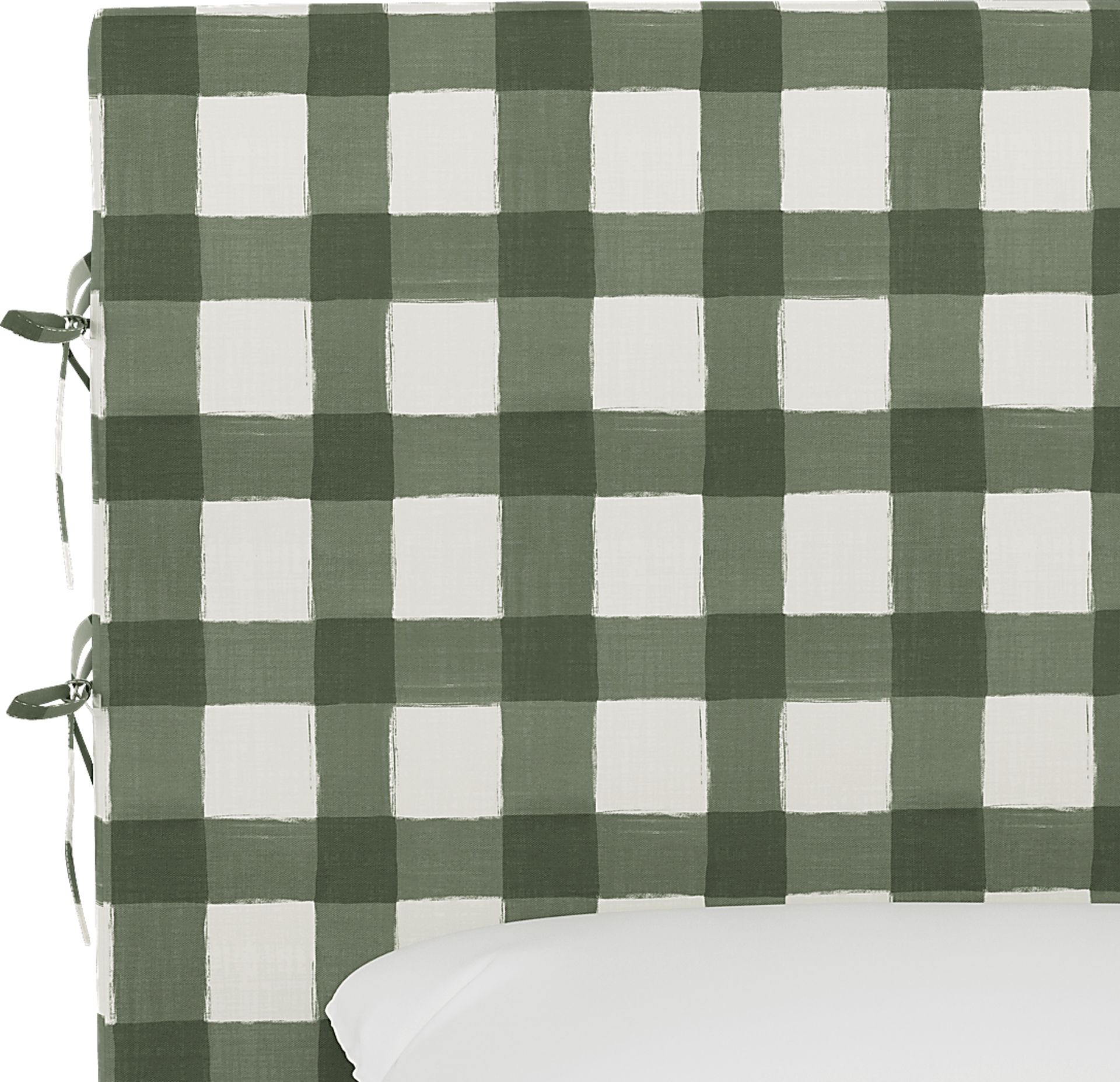 Deep Forest Sage Queen Upholstered Headboard - Image 4