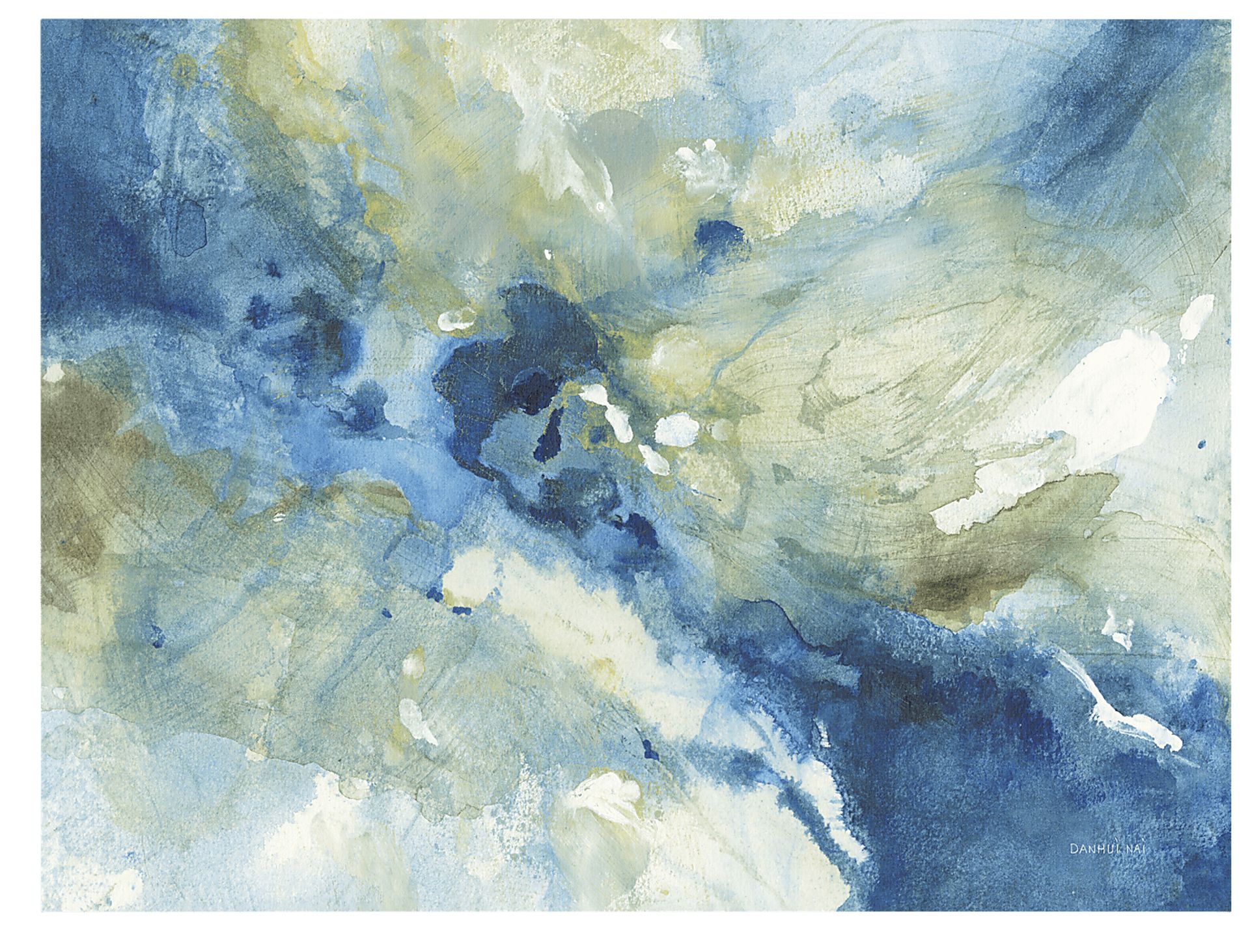 Deep Streams Blue Artwork - Image 1