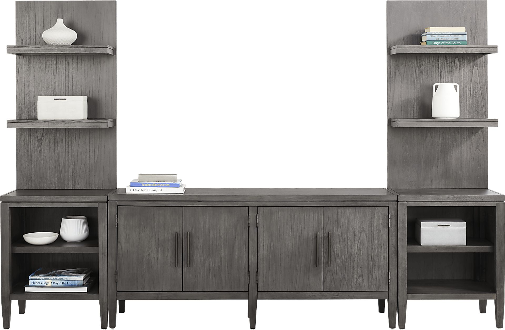 Deer Mountain Gray 3 Pc Wall Unit with 65 in. Console - Image 2