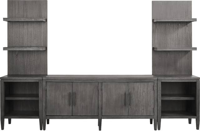 Deer Mountain Gray 3 Pc Wall Unit with 65 in. Console - Thumbnail - Image 1
