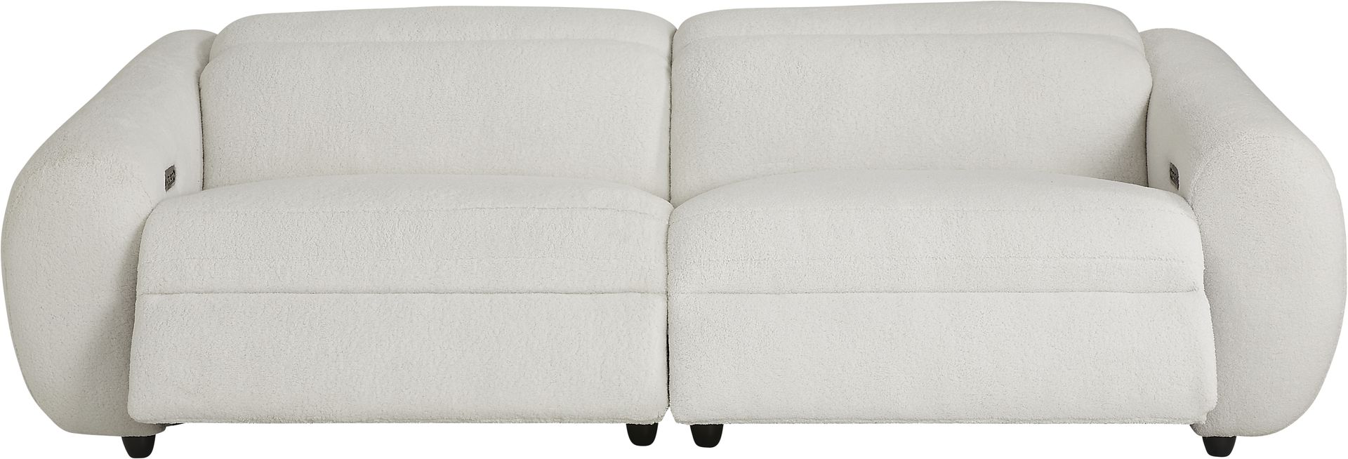 Deerfield White Dual Power Reclining Sofa - Image 2