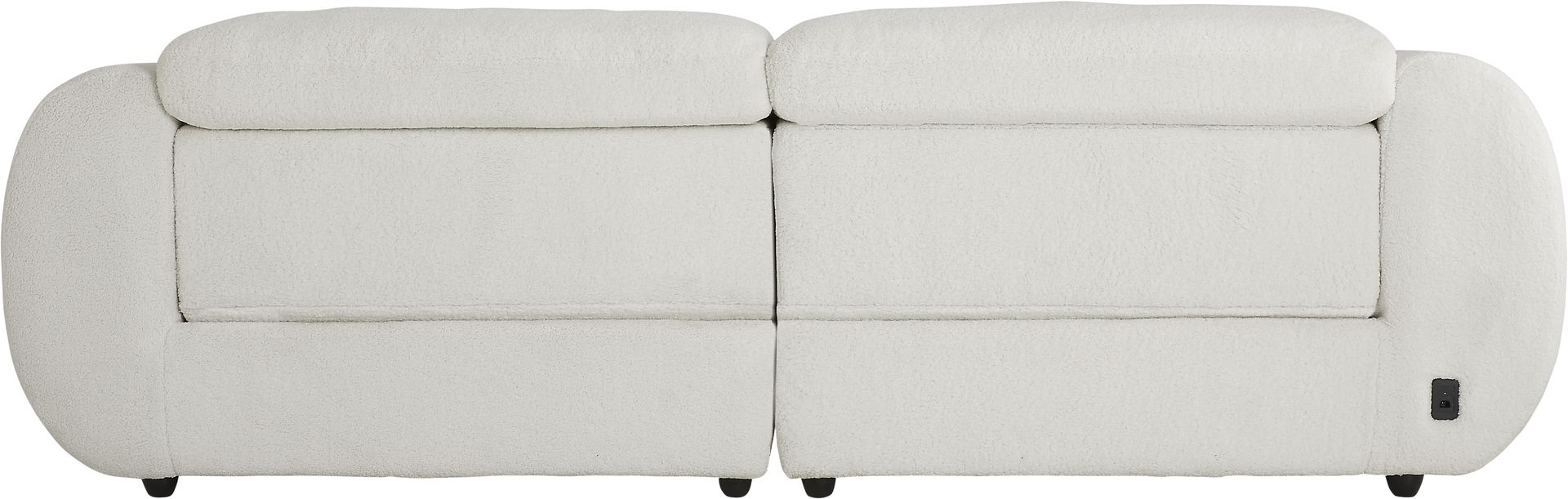 Deerfield White Dual Power Reclining Sofa - Image 3