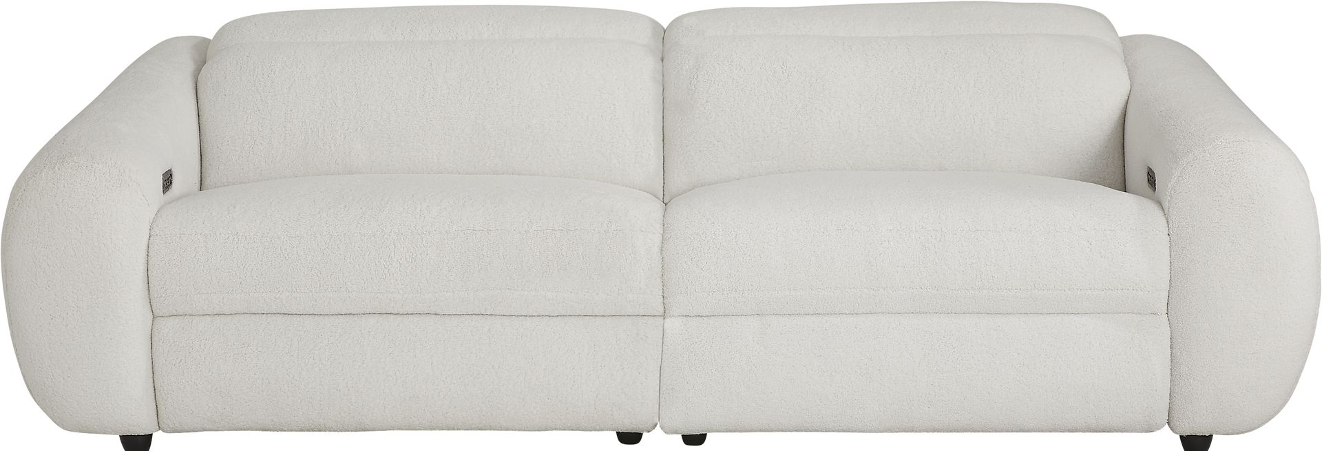 Deerfield White Dual Power Reclining Sofa - Image 1