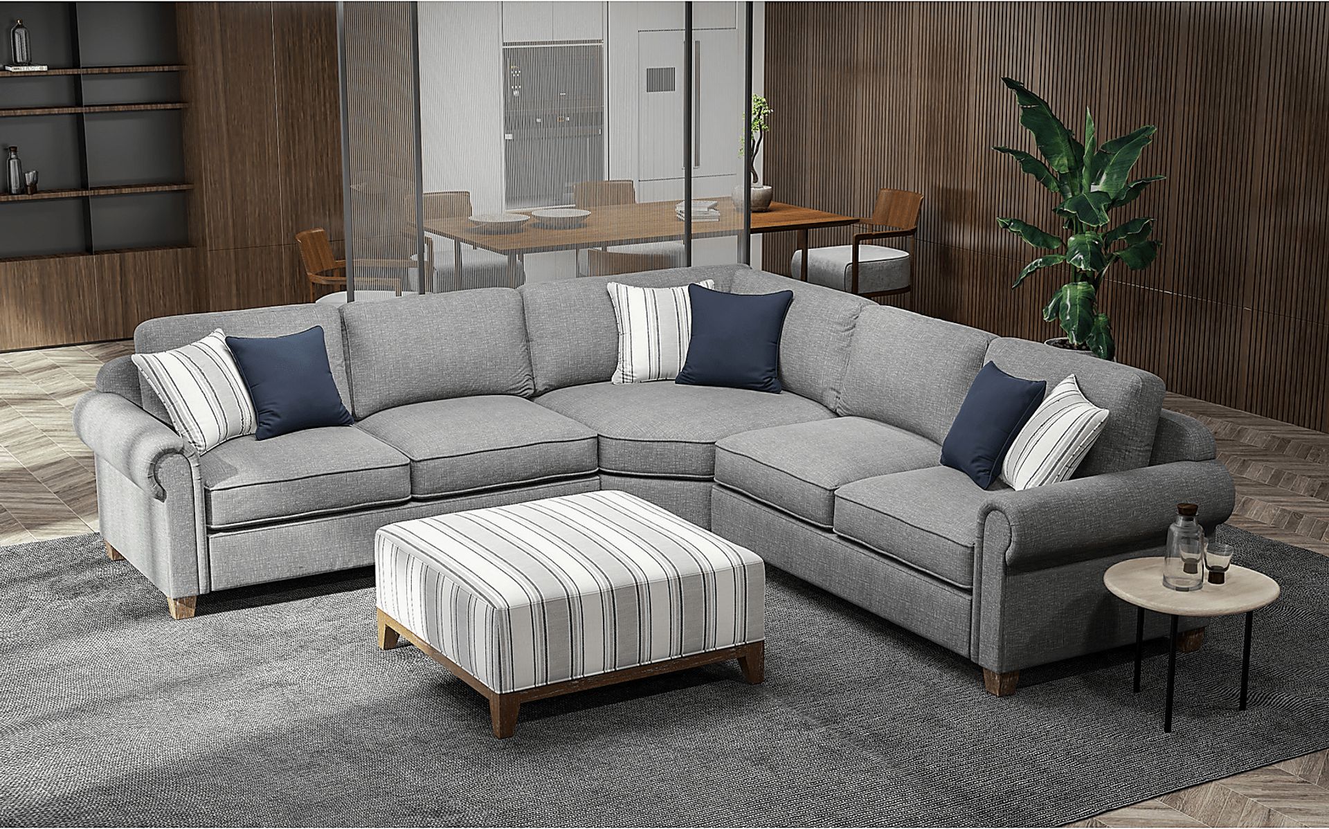 Deermeadow Gray Cocktail Ottoman - Image 4