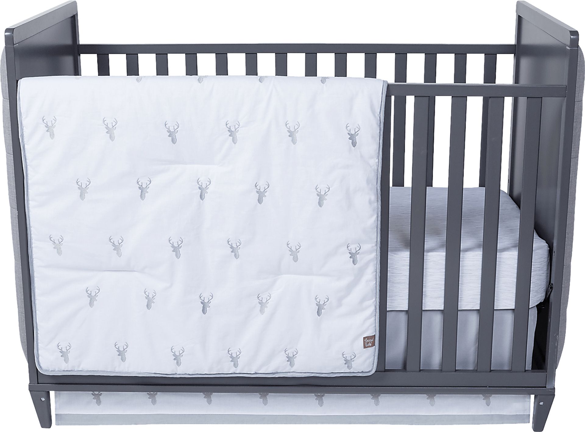 Deerville Gray 3 Pc Baby Bedding Set - Image 3