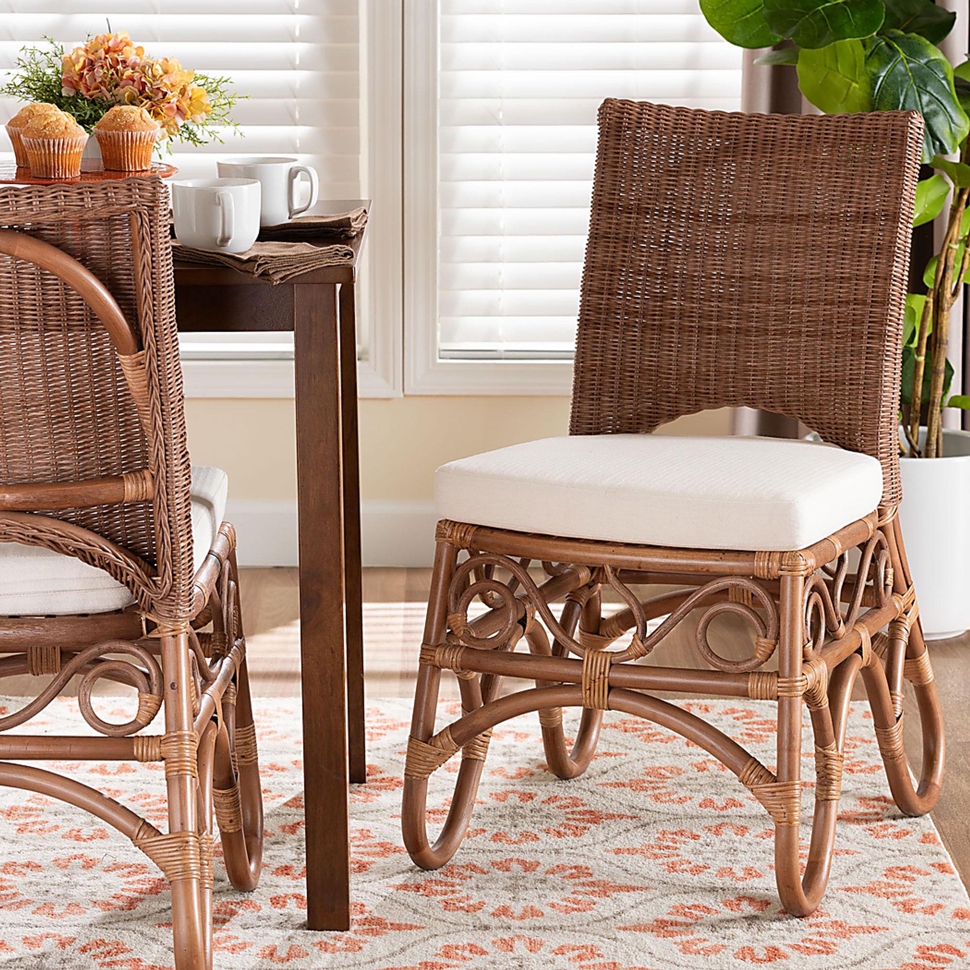 Defra Brown Side Chair - Image 2