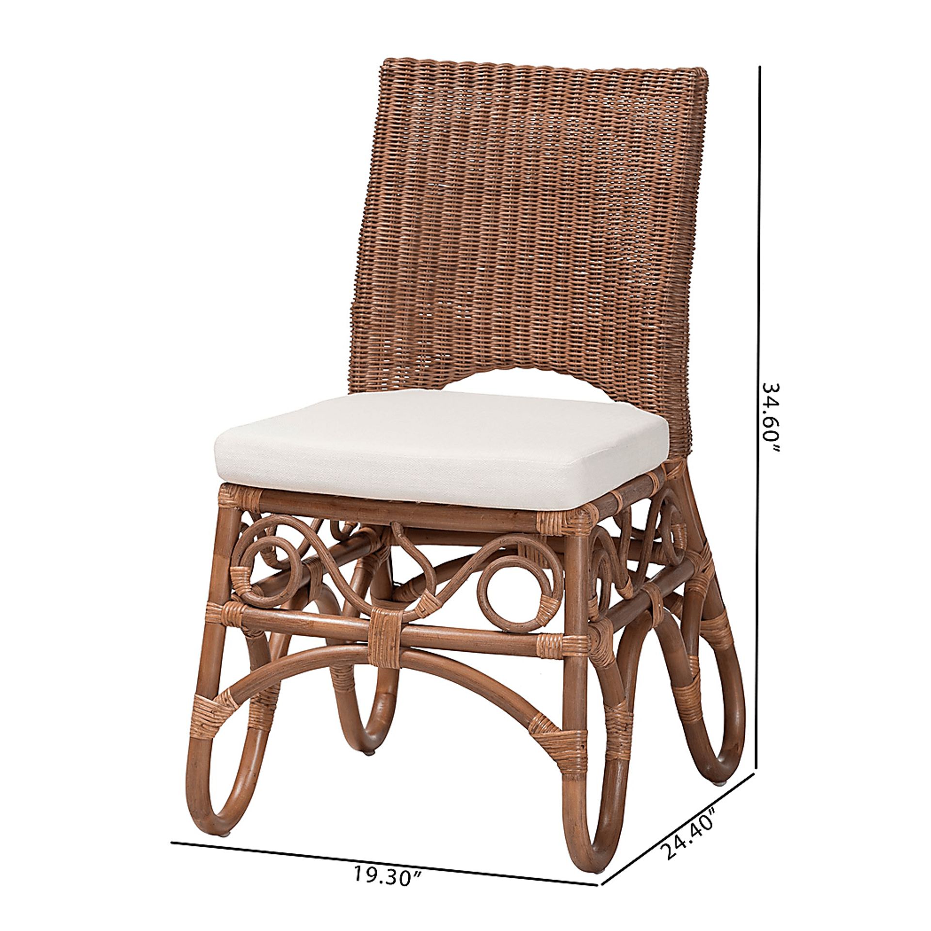 Defra Brown Side Chair - Image 8