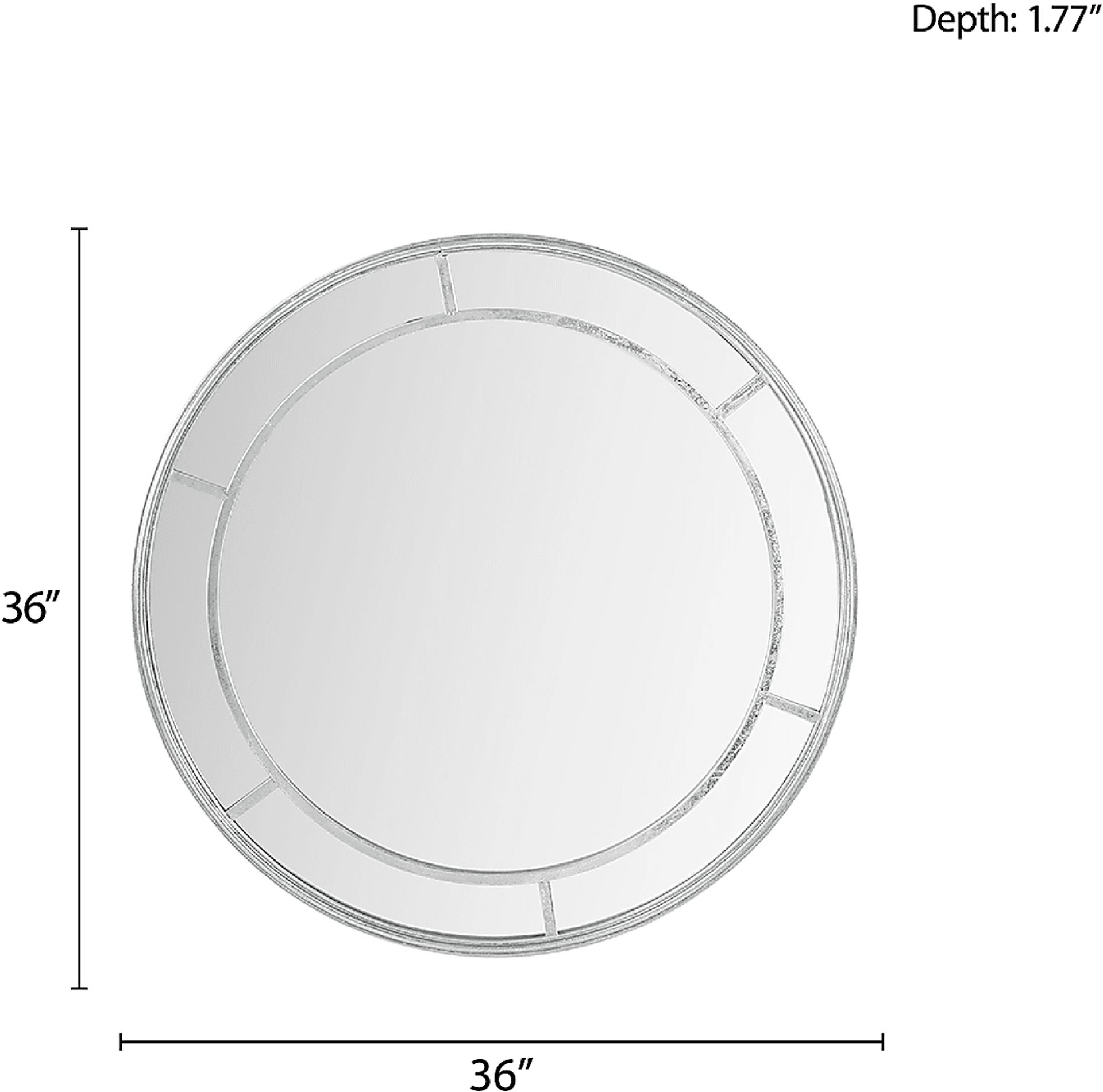 Defremery Silver Round Wall Mirror - Image 6