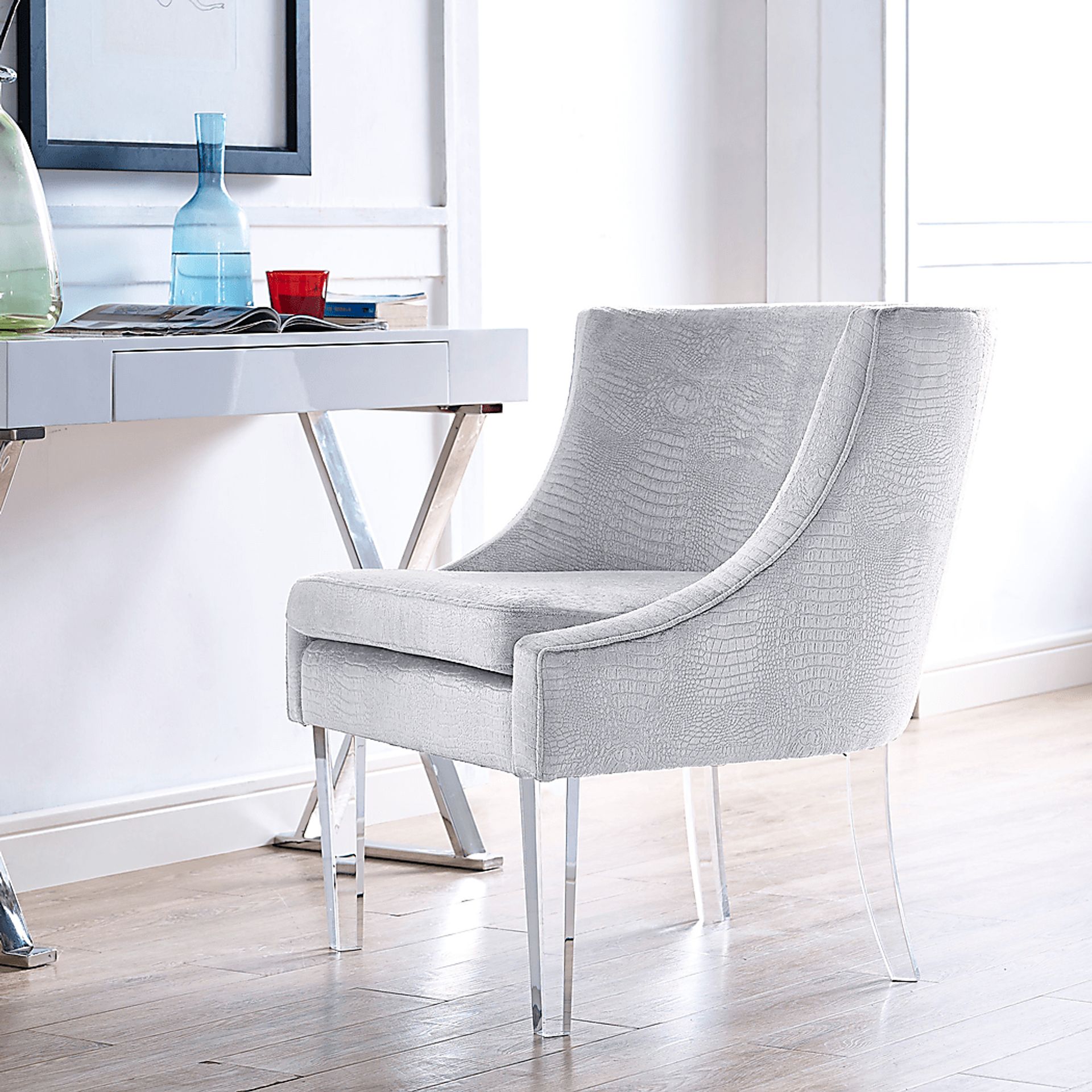 Deidre Silver Accent Chair - Image 2