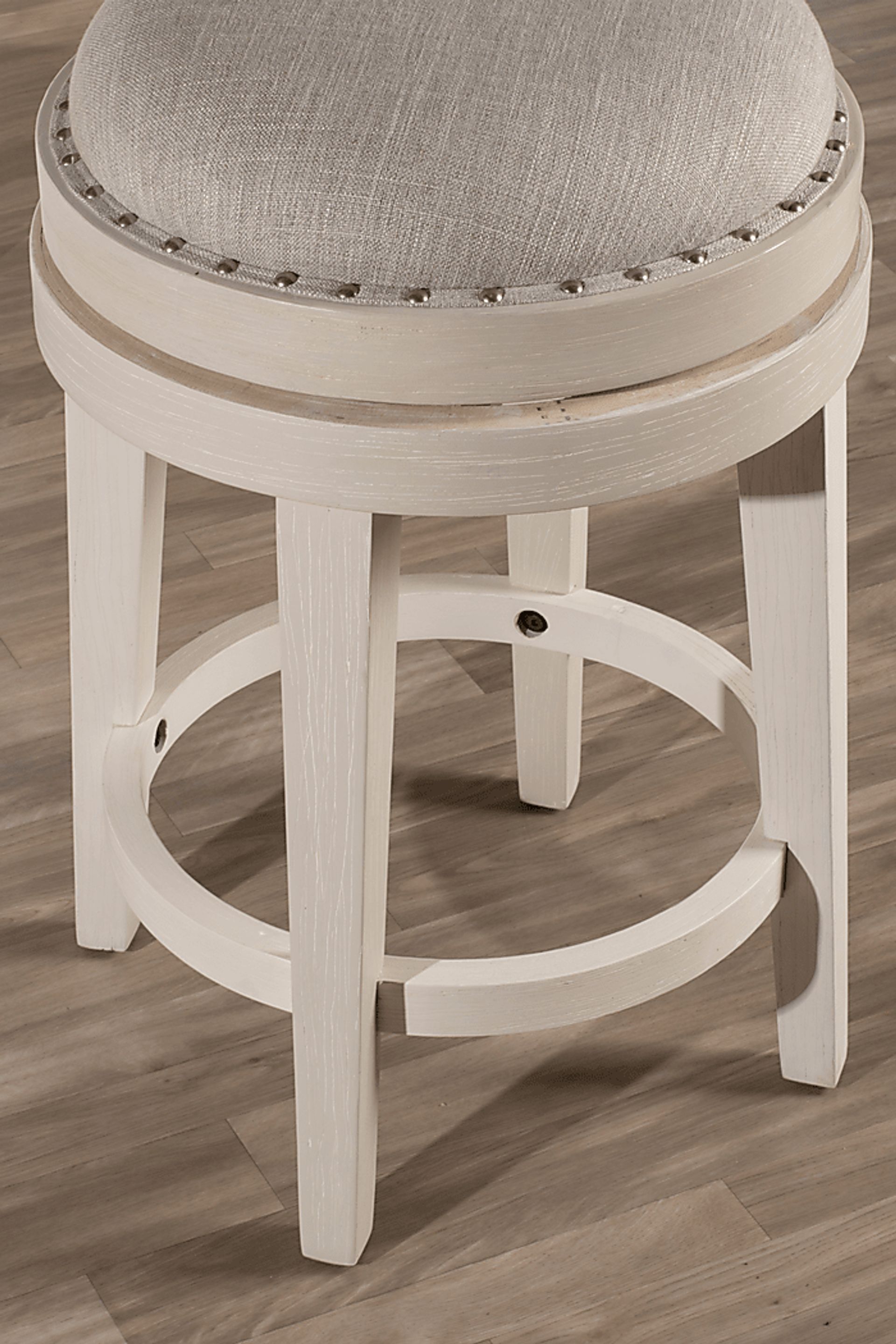 Deines White Swivel Counter Height Stool - Image 2