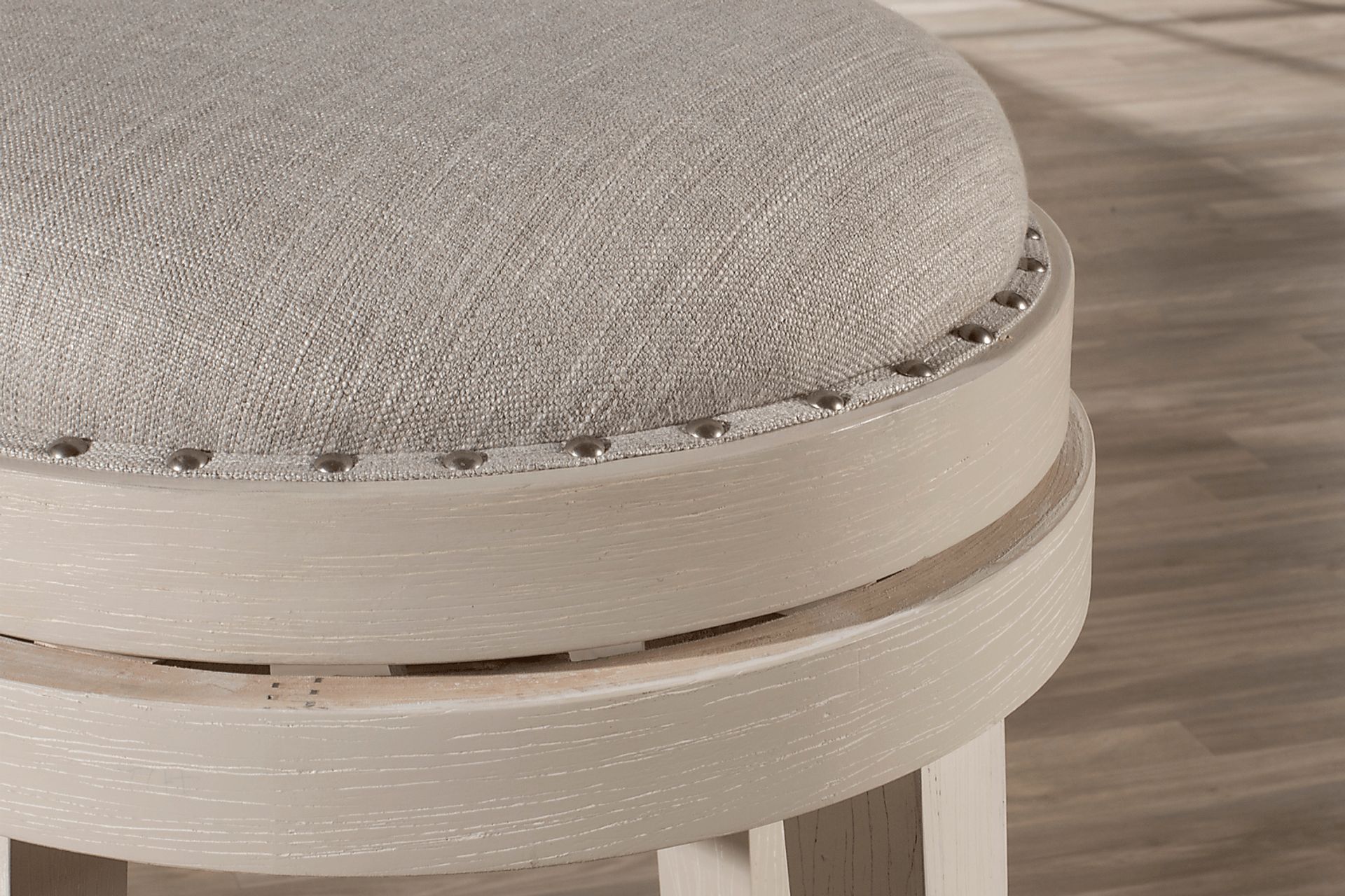 Deines White Swivel Counter Height Stool - Image 3