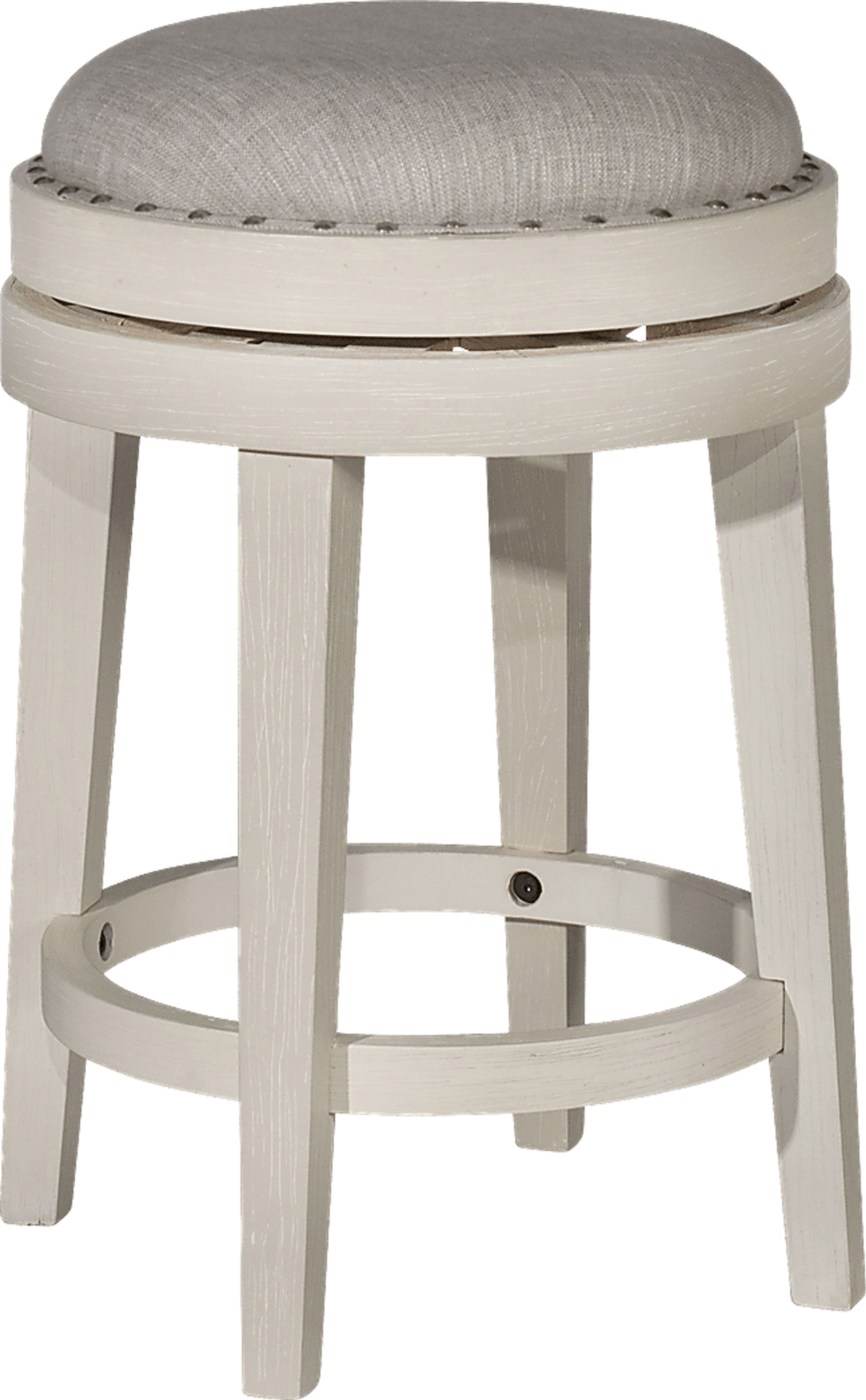 Deines White Swivel Counter Height Stool - Image 1