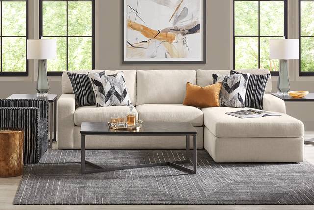 Dekker Park Beige 6 Pc Sectional Living Room - Thumbnail - Image 1