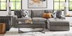 Dekker Park Gray Chenille Fabric 2 Pc Sectional - Rooms To Go