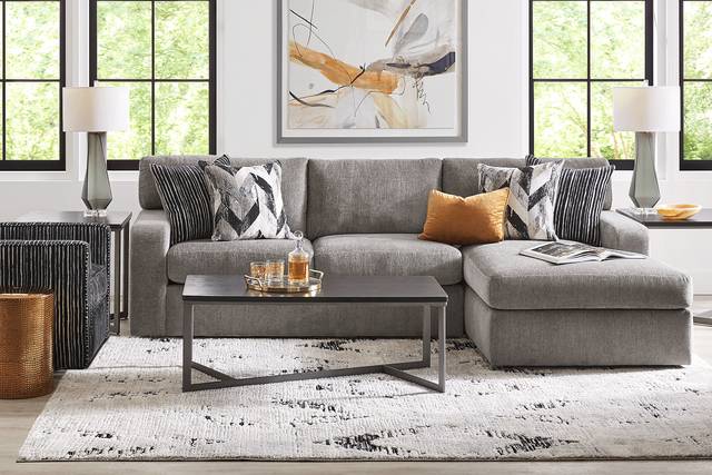Dekker Park Gray 5 Pc Sectional Living Room - Thumbnail - Image 1