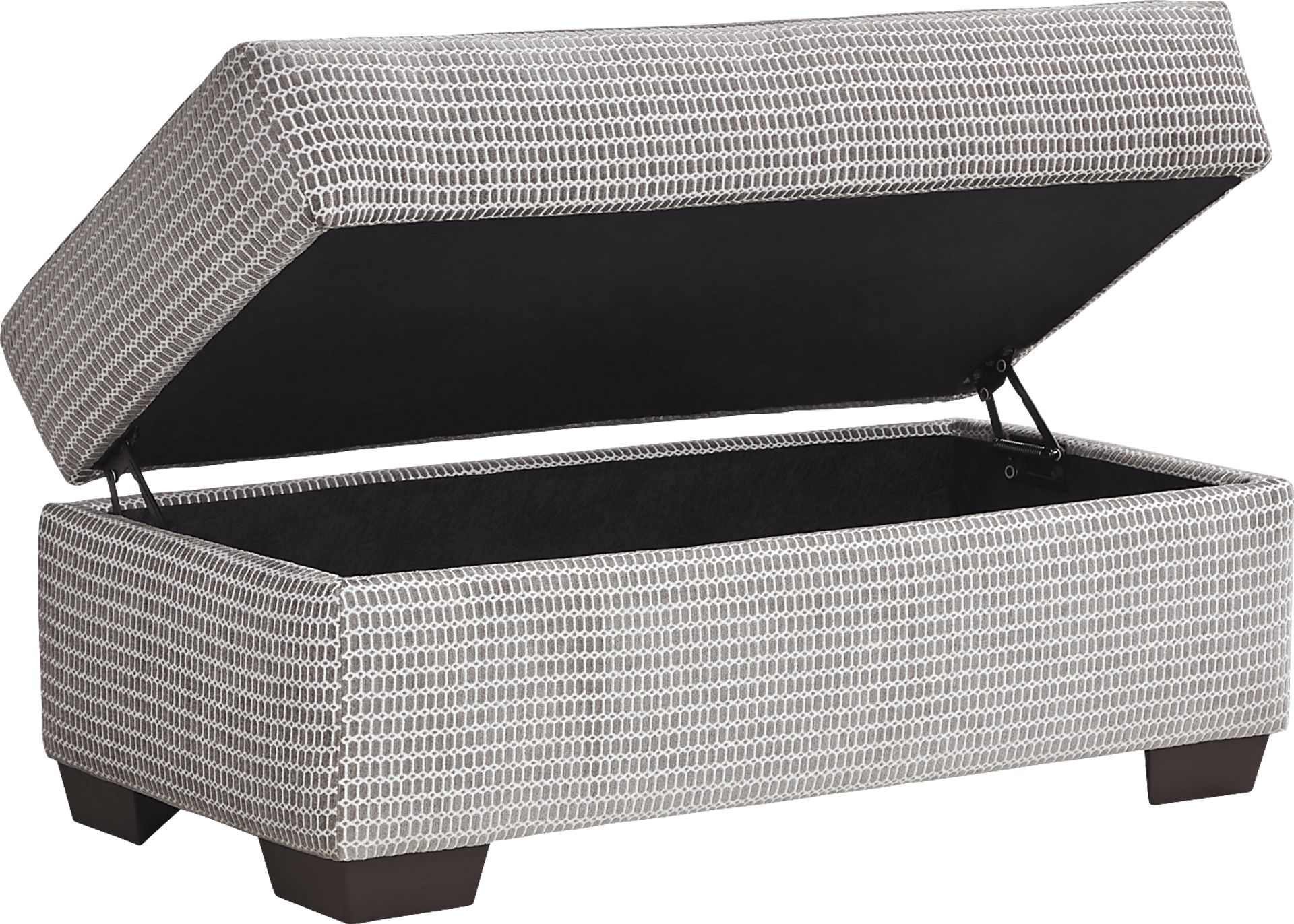 Dekker Park Gray Storage Ottoman - Image 3