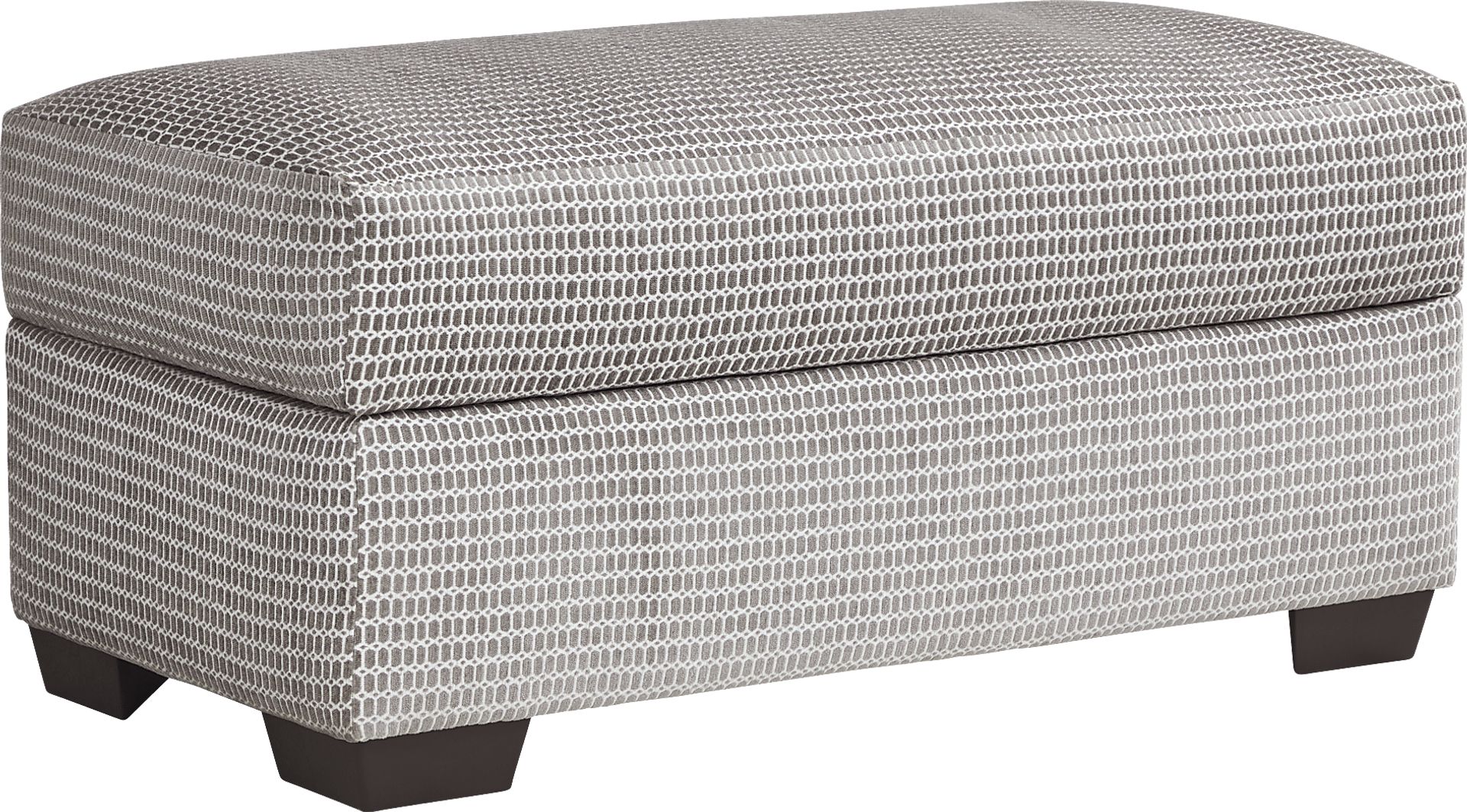Dekker Park Gray Storage Ottoman - Image 1