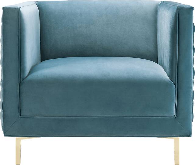 Del Ann Blue Accent Chair - Thumbnail - Image 2