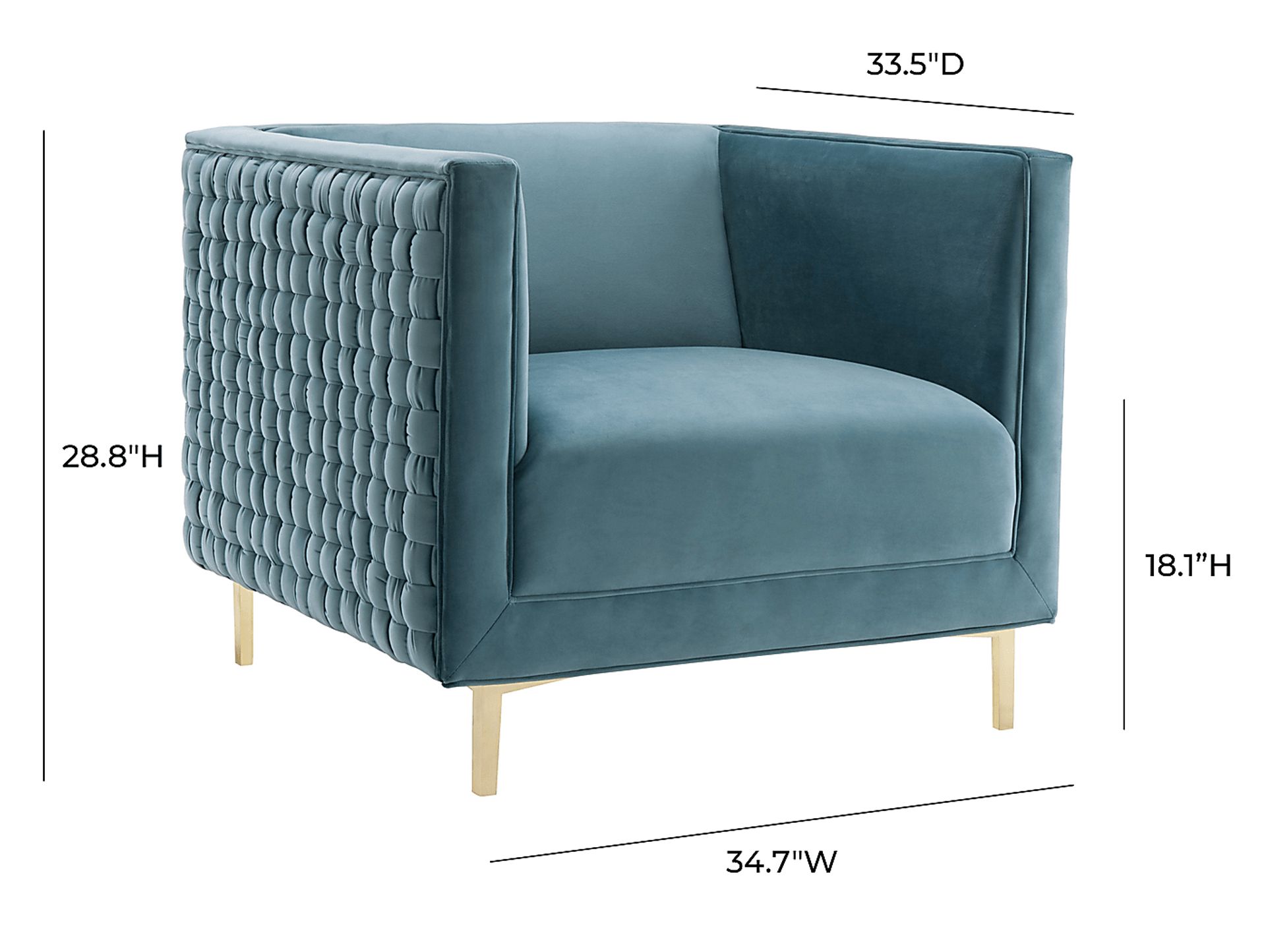 Del Ann Blue Accent Chair - Image 6