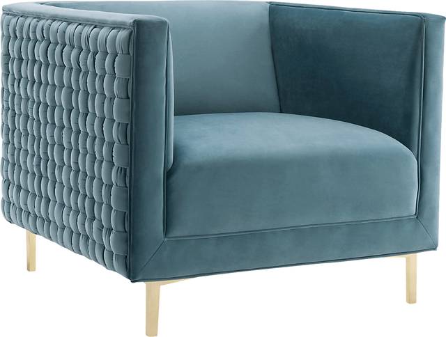 Del Ann Blue Accent Chair - Thumbnail - Image 1