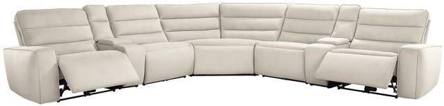 Del Mar Ivory 7 Pc Dual Power Sectional - Thumbnail - Image 2