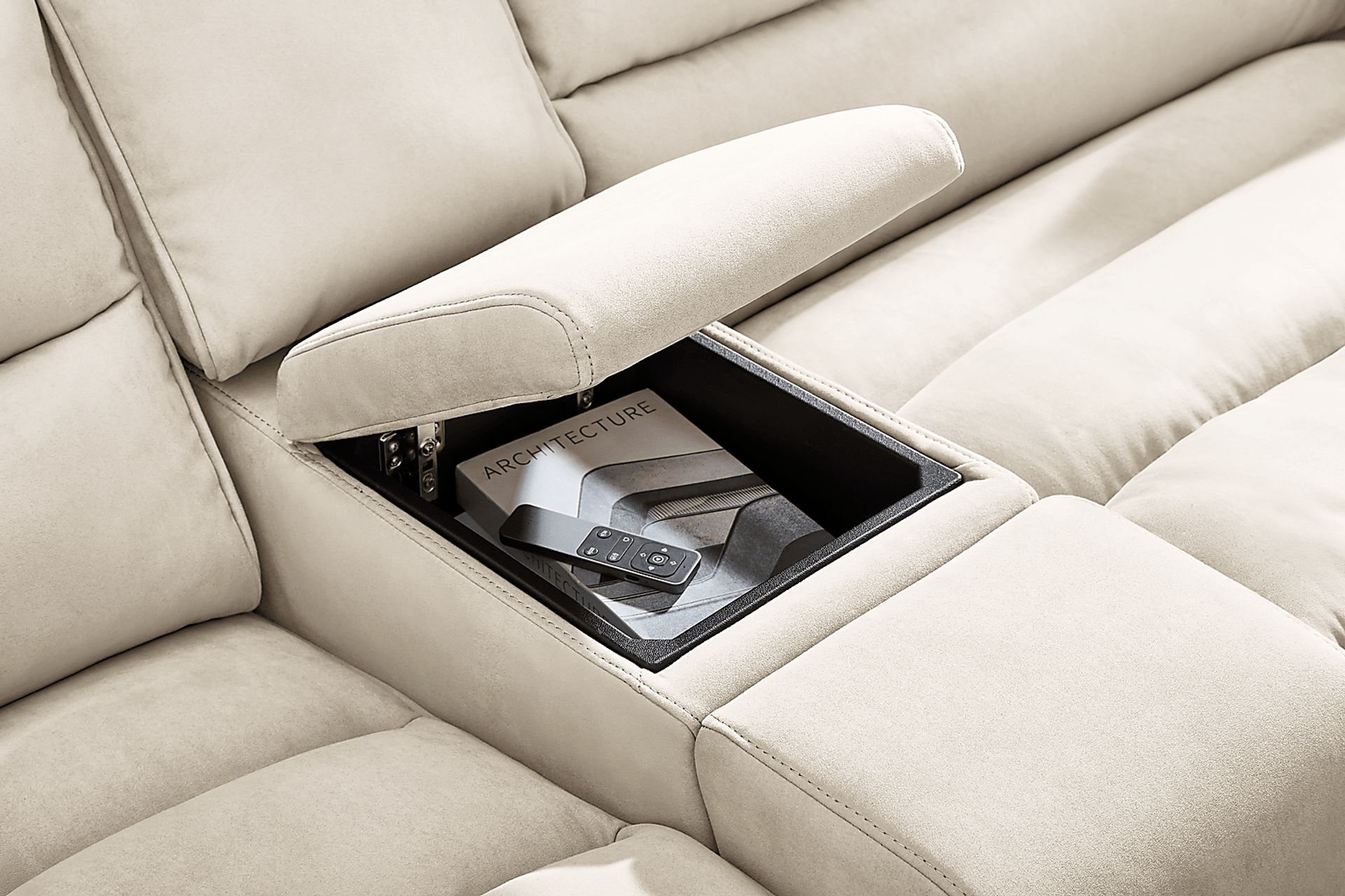 Del Mar Ivory Dual Power Reclining Loveseat - Image 3