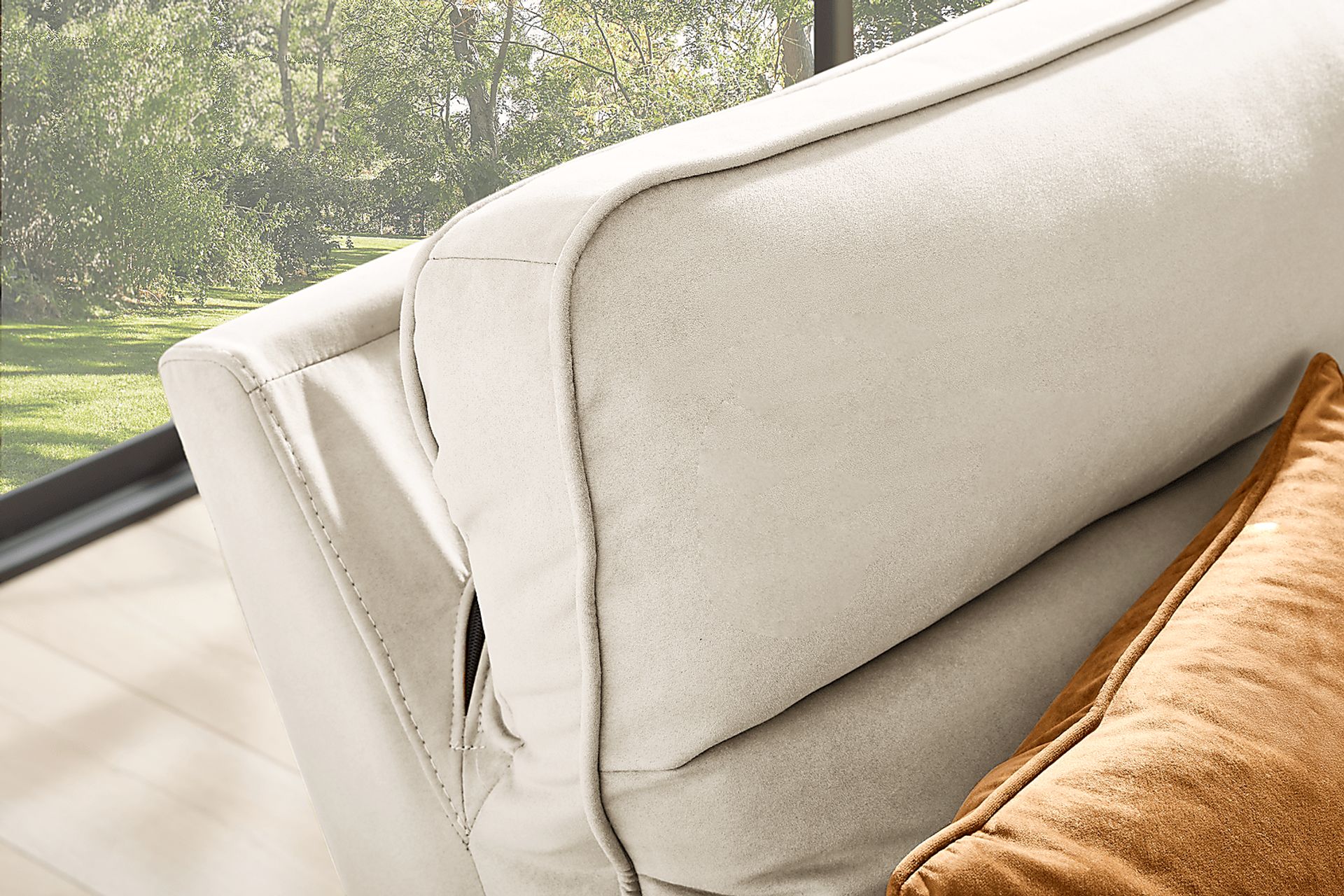 Del Mar Ivory Dual Power Sofa - Image 5