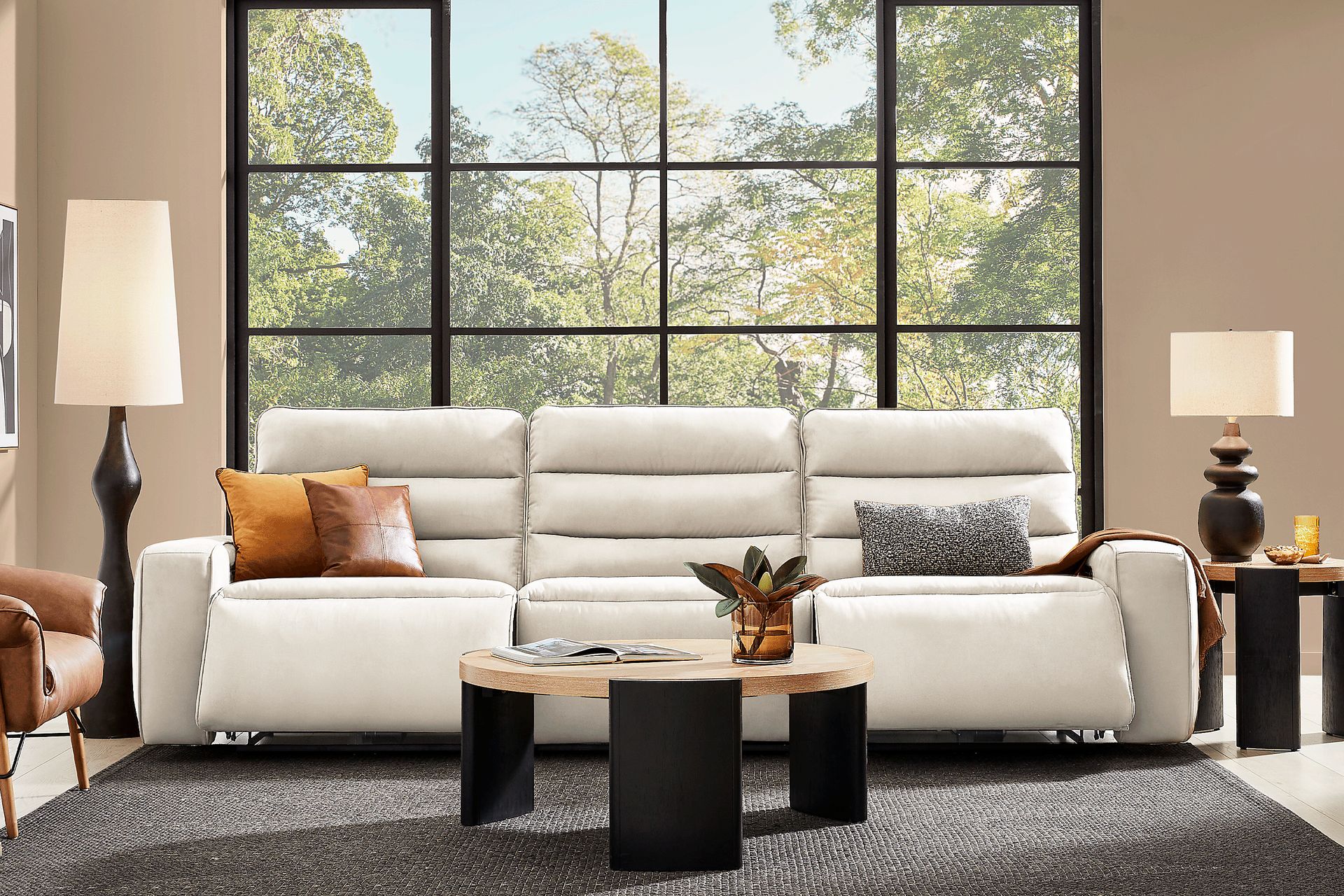 Del Mar Ivory Dual Power Sofa - Image 2