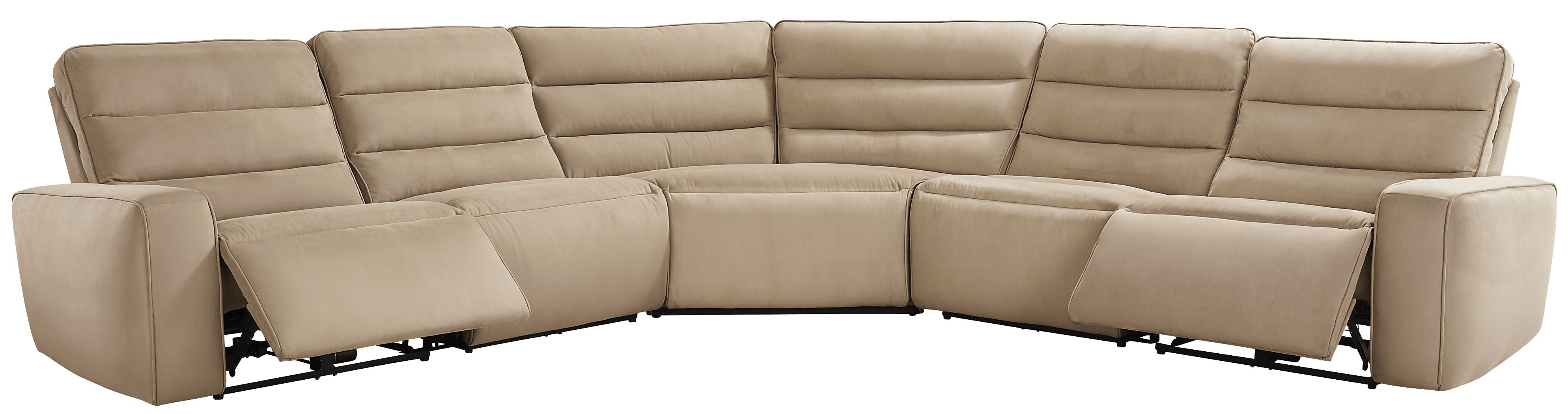 Del Mar Sand 5 Pc Dual Power Sectional