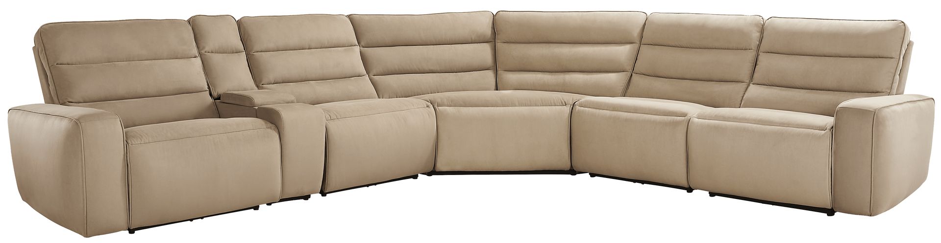 Del Mar Sand 6 Pc Dual Power Sectional - Image 3