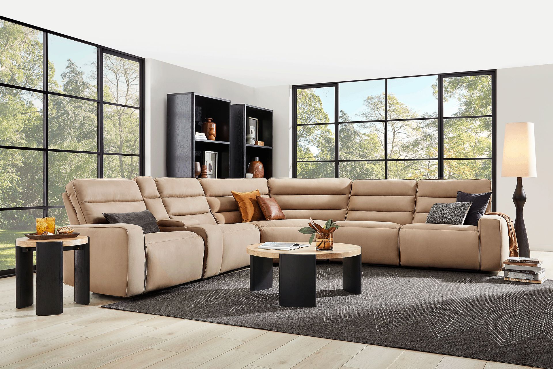 Del Mar Sand 6 Pc Dual Power Sectional - Image 3