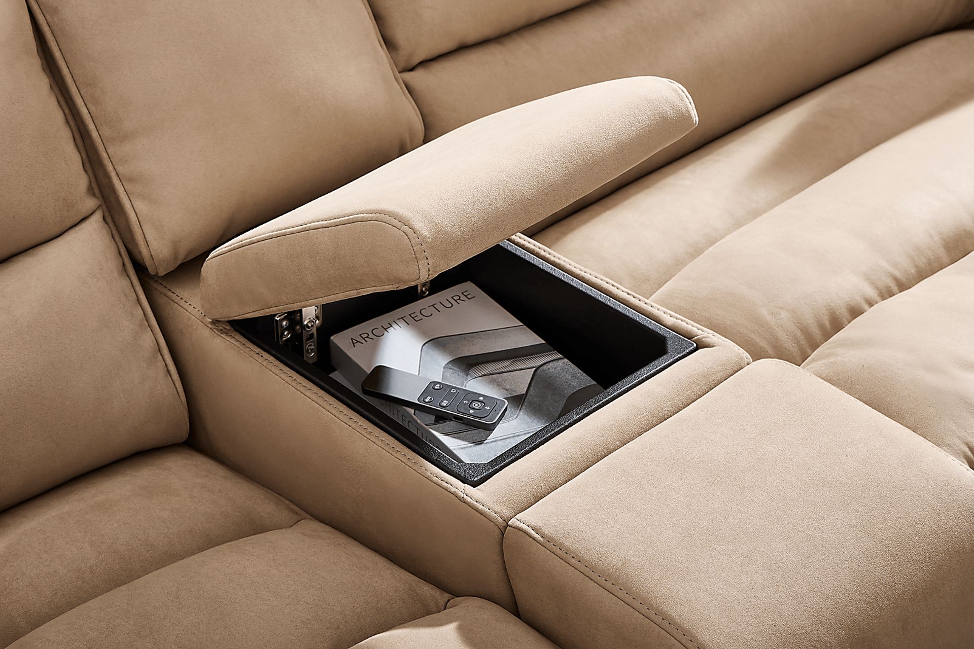 Del Mar Sand 7 Pc Dual Power Sectional - Image 13