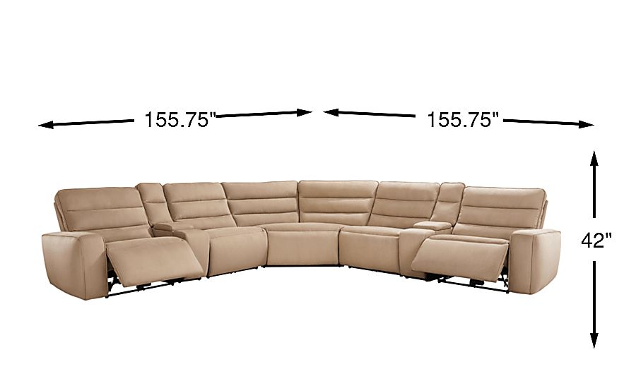 Del Mar 7 Pc Dual Power Sectional - Thumbnail 2