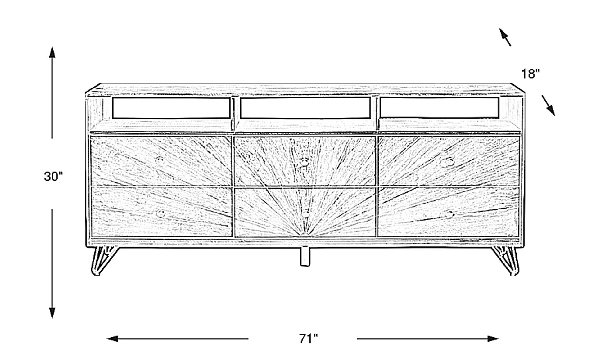 Dimension Image. Please refer to the Dimension Tab on this page for dimension details.