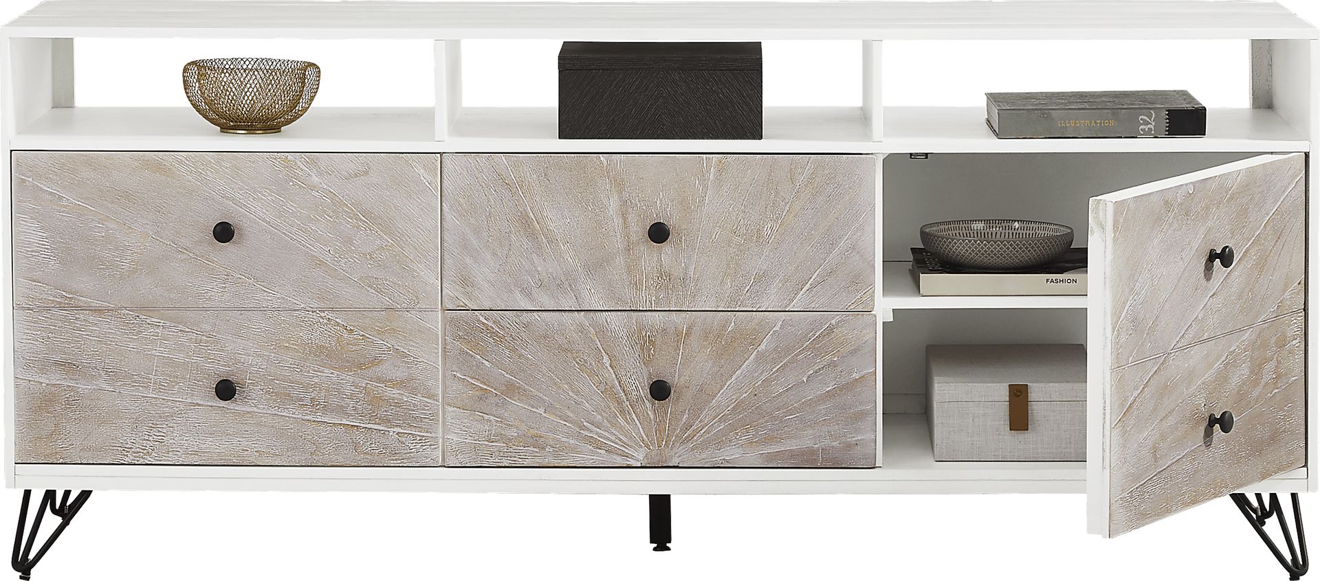 Del Sol White 71 in. Console - Image 2