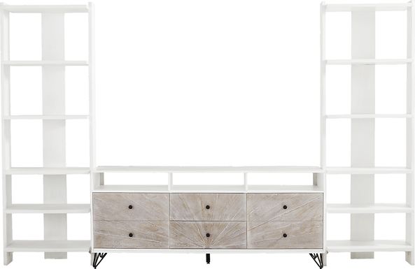 Del Sol White Wall Unit with 71 in. Console