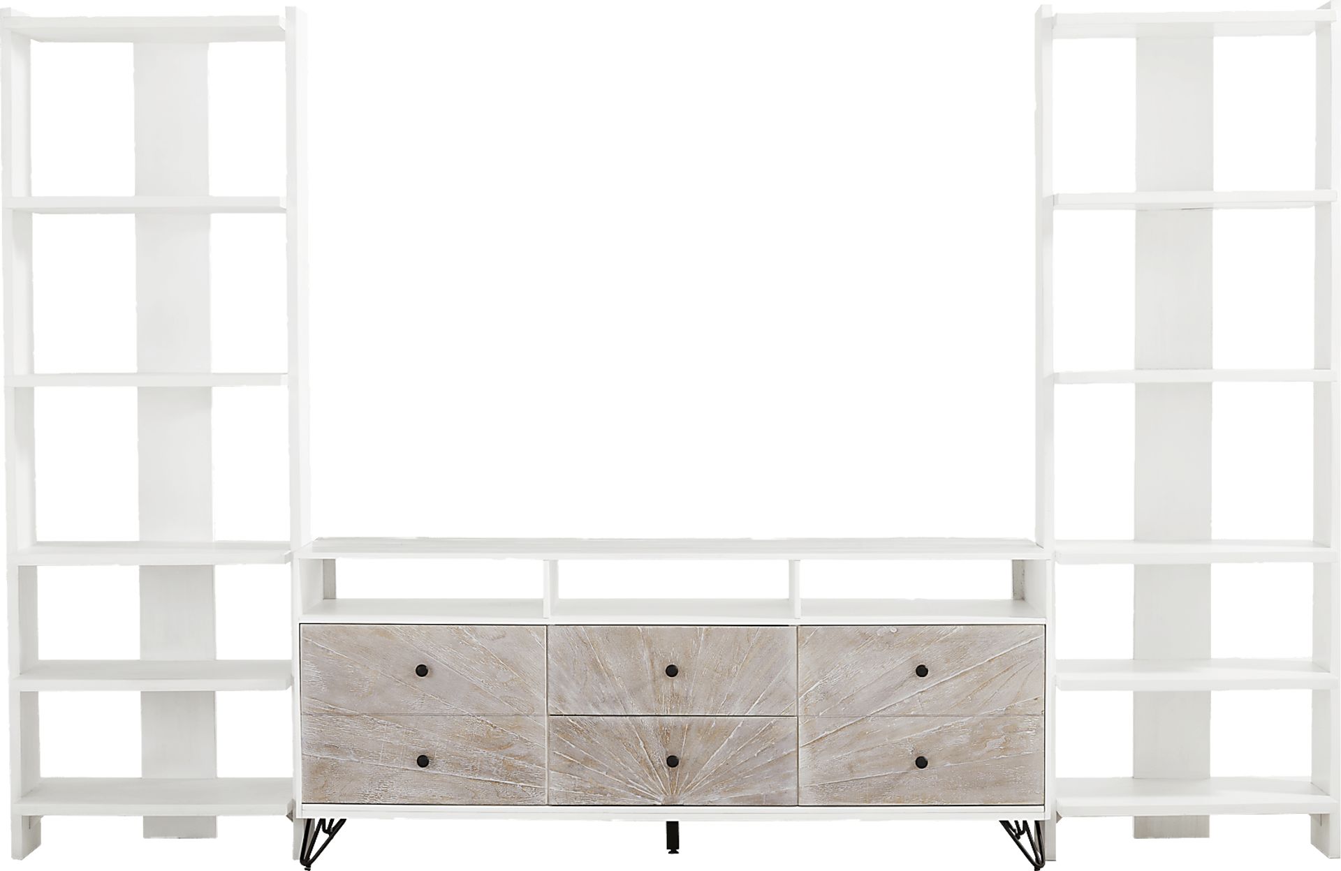 Del Sol White Wall Unit with 71 in. Console - Image 1