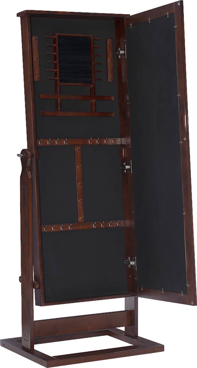 Delafield Brown Cheval Jewelry Armoire - Thumbnail - Image 7