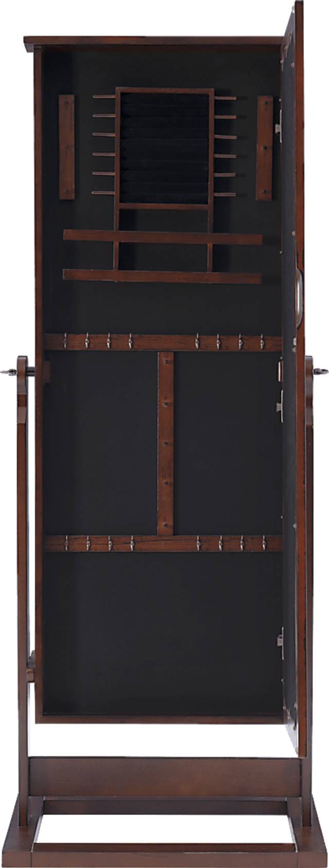 Delafield Brown Cheval Jewelry Armoire - Thumbnail - Image 8