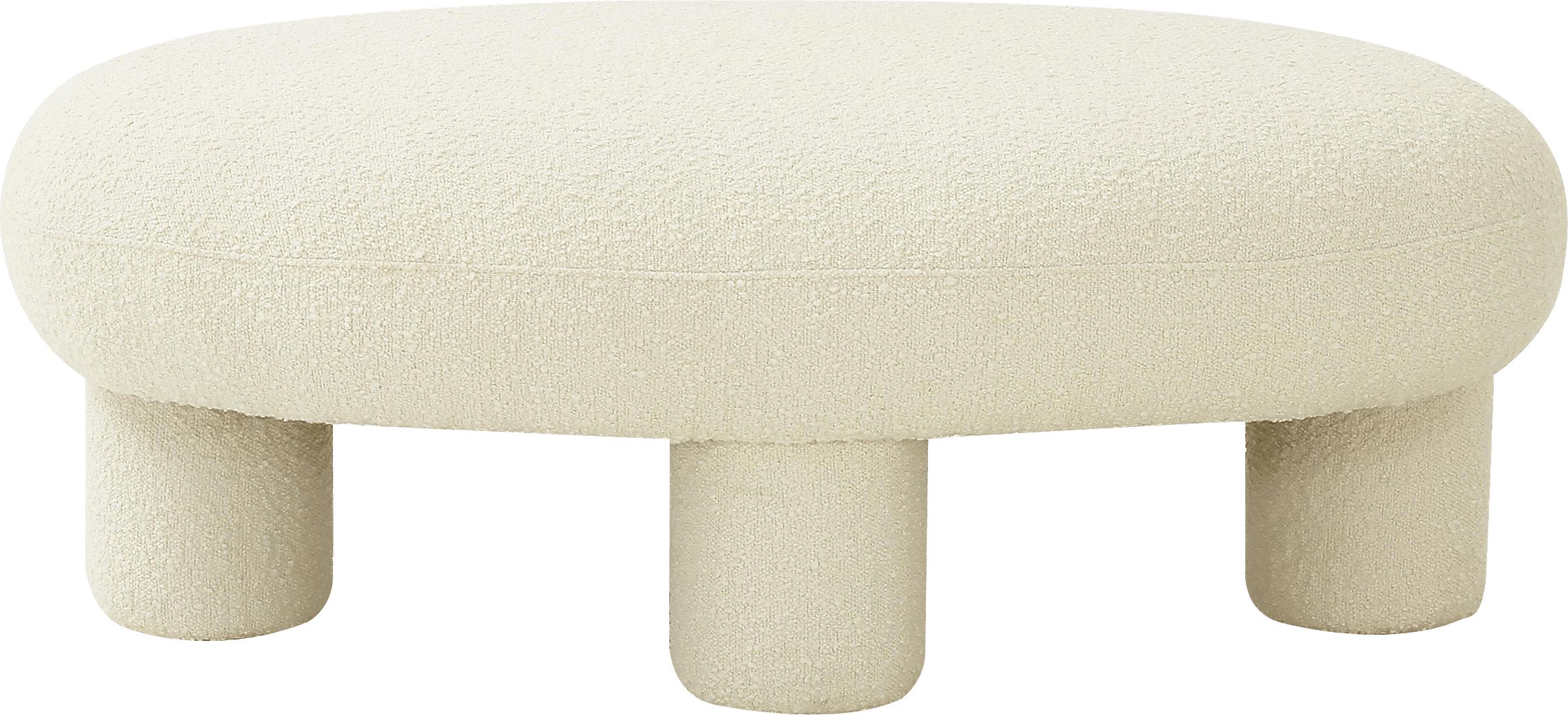 Delaina Cream Ottoman