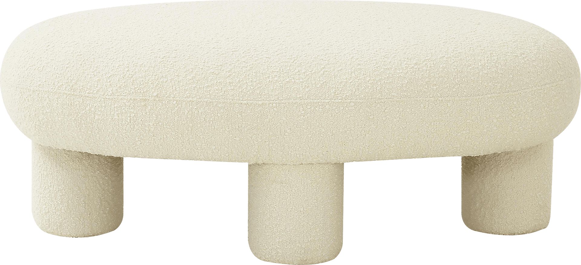 Delaina Cream Ottoman - Image 1