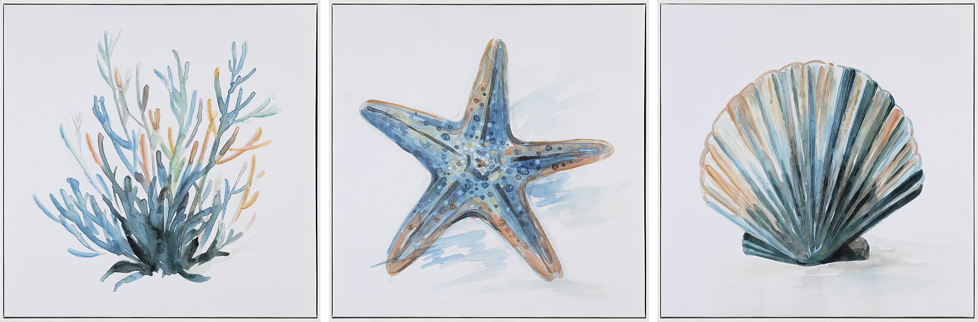 Delamaine Blue Artwork, Set of 3