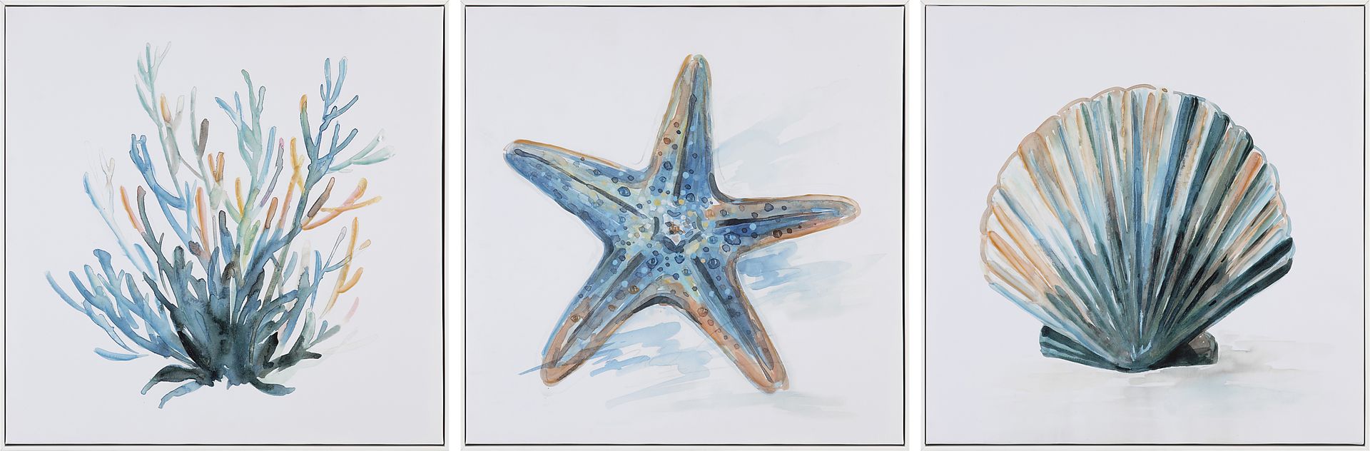 Delamaine Blue Artwork, Set of 3 - Image 1