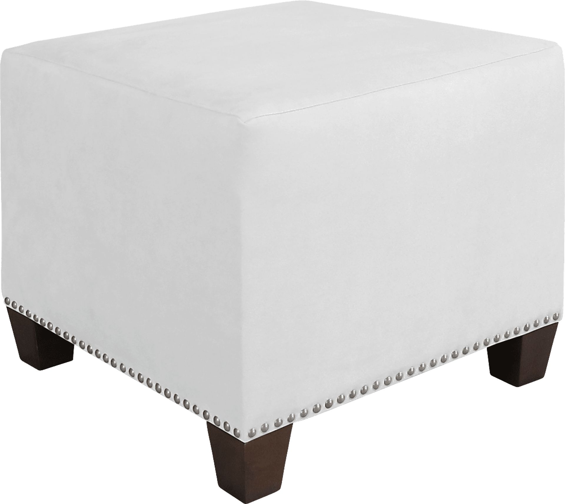 Delana White Ottoman - Image 1