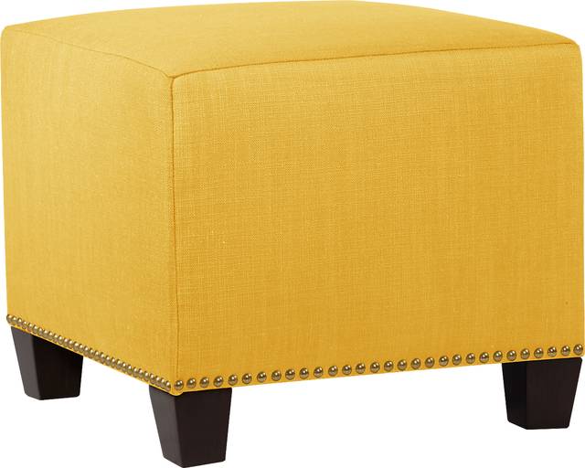 Delana Yellow Ottoman - Thumbnail - Image 1