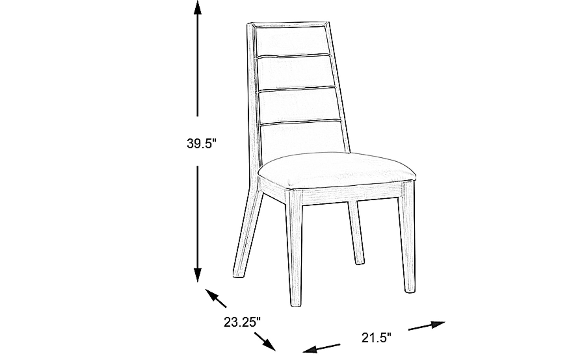 Dimension Image. Please refer to the Dimension Tab on this page for dimension details.