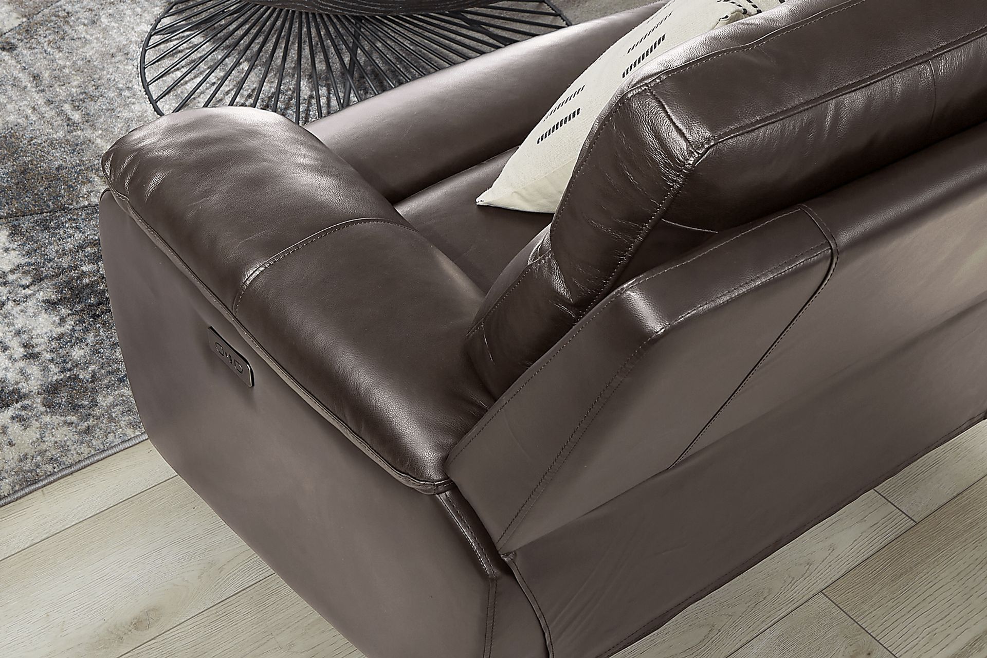 Delaney Point Brown Leather 8 Pc Power Reclining Sectional Living Room - Image 4
